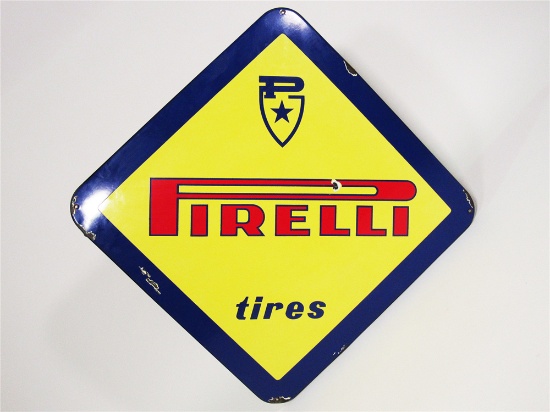 1960S PIRELLI TIRES PORCELAIN AUTOMOTIVE GARAGE SIGN