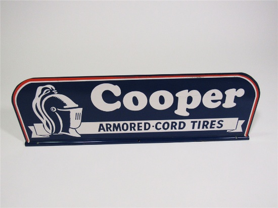 1950S COOPER ARMORED CORD TIRES TIN RACK-TOP SIGN