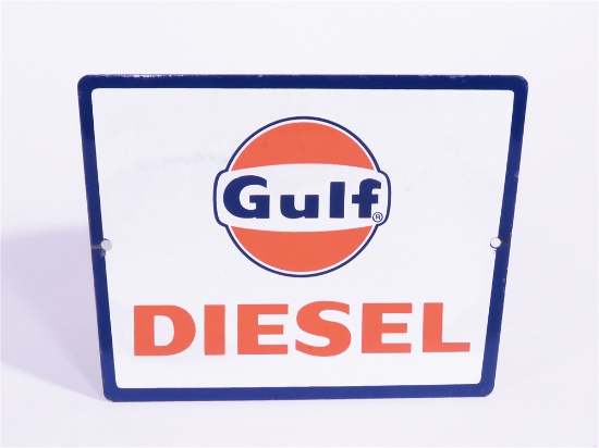 LATE 1950S-EARLY 60S GULF OIL PORCELAIN PUMP-PLATE SIGN