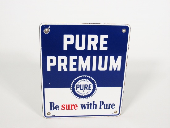 1948 PURE OIL PORCELAIN PUMP-PLATE SIGN