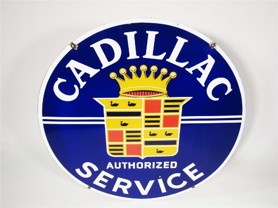 1940S CADILLAC AUTHORIZED SERVICE PORCELAIN DEALERSHIP SIGN