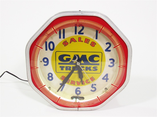 1940S GMC TRUCKS NEON SHOWROOM SALES CLOCK