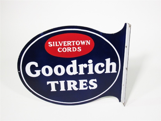 1930S GOODRICH SILVERTOWN CORDS TIRES PORCELAIN FILLING STATION SIGN