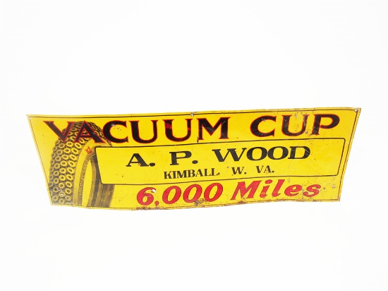 1920S VACUUM CUP TIRES EMBOSSED TIN SIGN