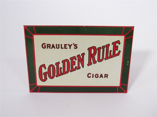 1930S GRAULEYS GOLDEN RULE CIGAR CELLULOID TOBACCO STORE SIGN