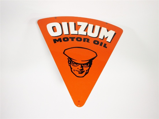 1961 OILZUM MOTOR OIL TIN FILLING STATION SIGN