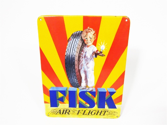 CIRCA 1934 FISK AIR FLIGHT TIRES PORCELAIN GARAGE SIGN