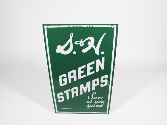 1950S S&H GREEN HOUSE STAMPS PORCELAIN SERVICE STATION SIGN