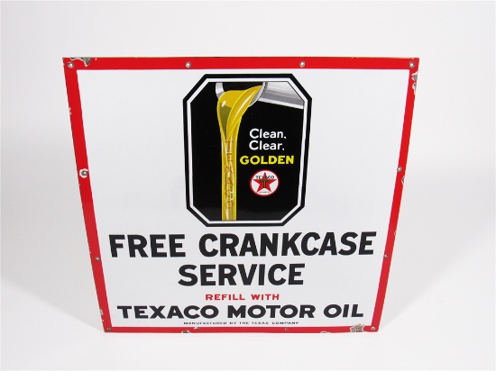 LARGE LATE 1920S-30S TEXACO OIL PORCELAIN SIGN