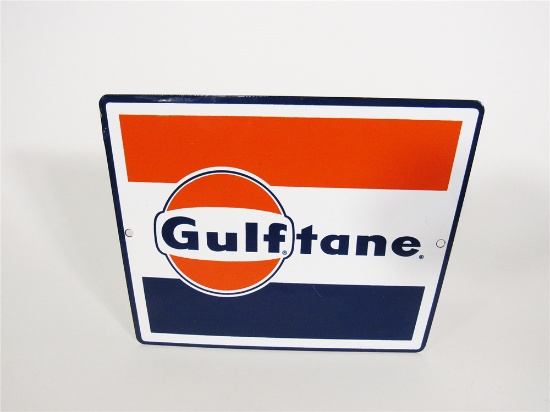 EARLY 1960S GULF OIL PORCELAIN PUMP-PLATE SIGN