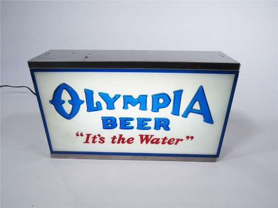 CIRCA EARLY 1960S OLYMPIA BEER LIGHT-UP TAVERN SIGN