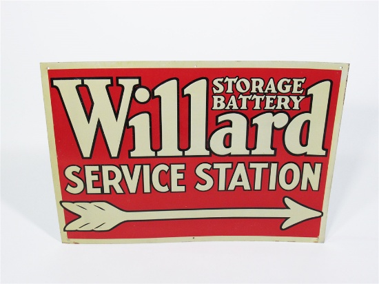 EARLY 1930S WILLARD STORAGE BATTERY STATION GARAGE SIGN