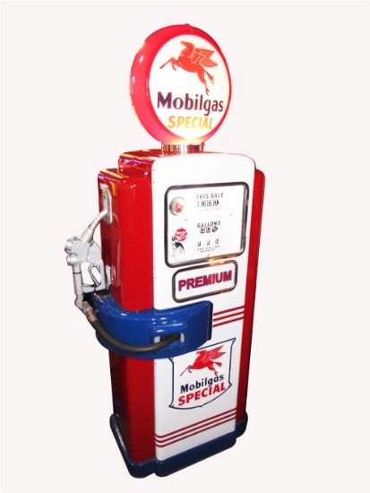 1950S RESTORED MOBIL OIL SWING ARM SERVICE STATION GAS PUMP