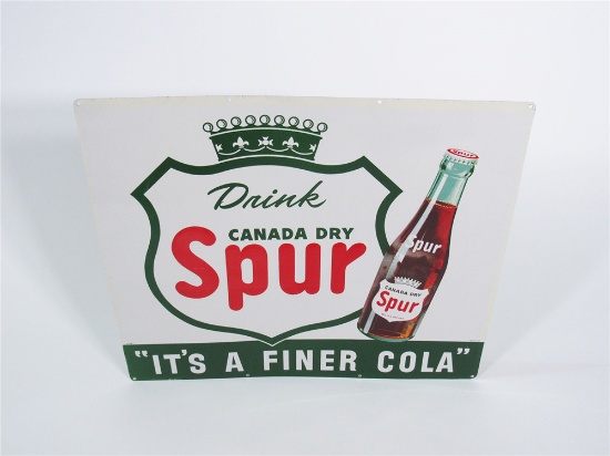 1947 CANADA DRY SPUR SODA EMBOSSED TIN SIGN