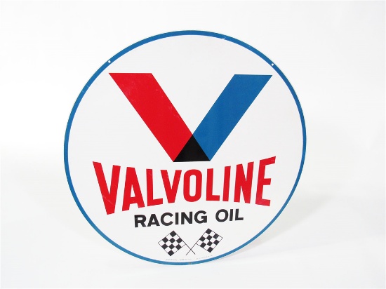 1968 VALVOLINE RACING MOTOR OIL TIN GARAGE SIGN