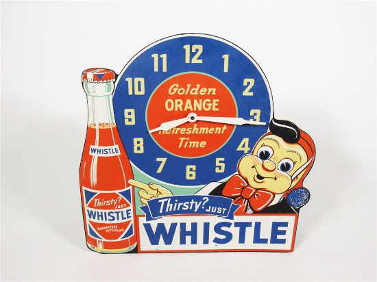 1940S WHISTLE ORANGE SODA DINER CLOCK