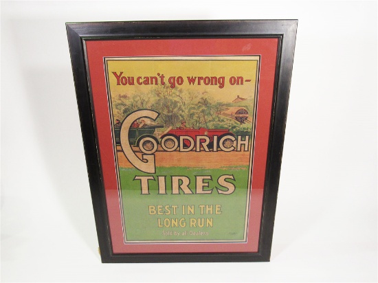 LATE TEENS GOODRICH TIRES FILLING STATION LITHOGRAPH POSTER