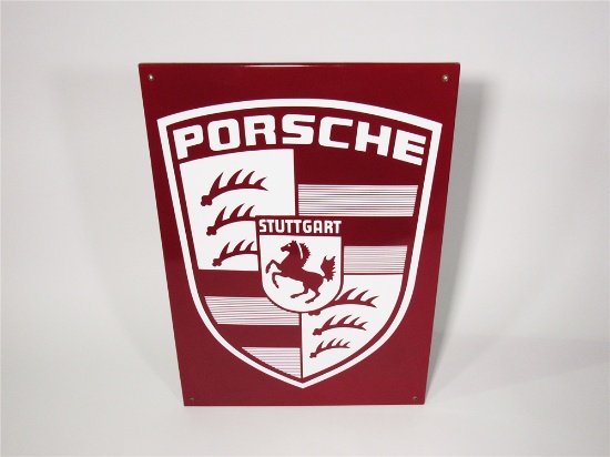 LATE 1950S-EARLY 60S PORSCHE AUTOMOBILES PORCELAIN AUTOMOTIVE GARAGE SIGN