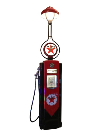 1947 TEXACO OIL SERVICE STATION GAS PUMP WITH STATION LIGHTER UNIT