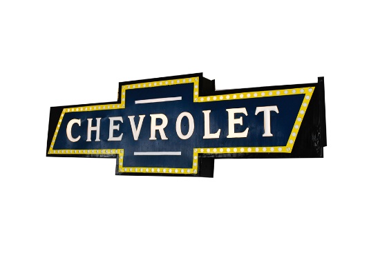 LATE 1920S-EARLY 30S CHEVROLET AUTOMOBILES DEALERSHIP SIGN