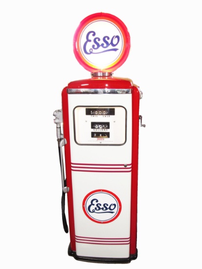 1958 ESSO OIL SERVICE STATION GAS PUMP