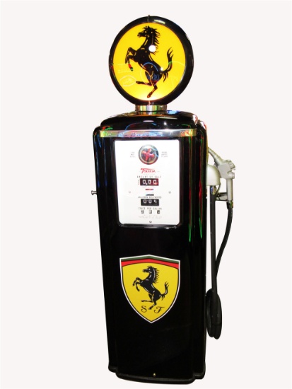 1950S DEALERSHIP GAS PUMP RESTORED IN FERRARI REGALIA