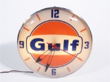 LATE 1950S-EARLY 1960S GULF OIL LIGHT-UP SERVICE STATION CLOCK