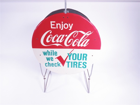 LATE 1950S-EARLY 1960S COCA-COLA METAL TIRE HOLDER