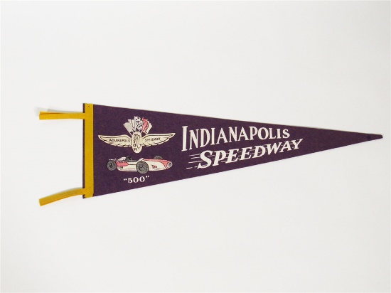 1940S-50S INDIANAPOLIS SPEEDWAY 500 SOUVENIR RACE PENNANT