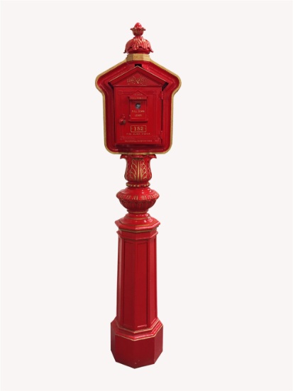 1886 GAMEWELL FIRE ALARM BOX AND STAND