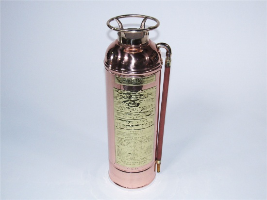 1920S BISON COPPER AND BRASS FILLING STATION FIRE EXTINGUISHER