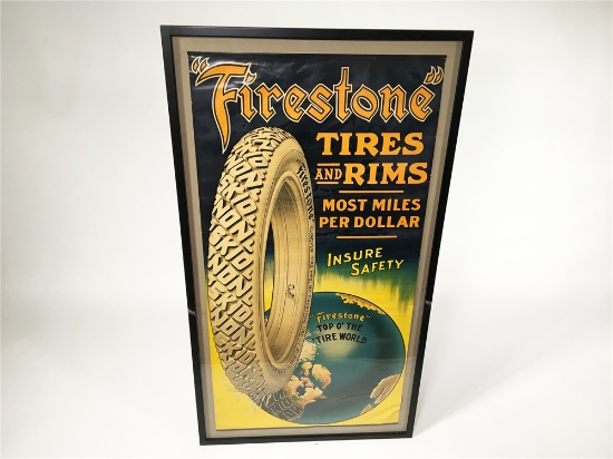 1920S FIRESTONE TIRES AND RIMS AUTOMOTIVE GARAGE POSTER