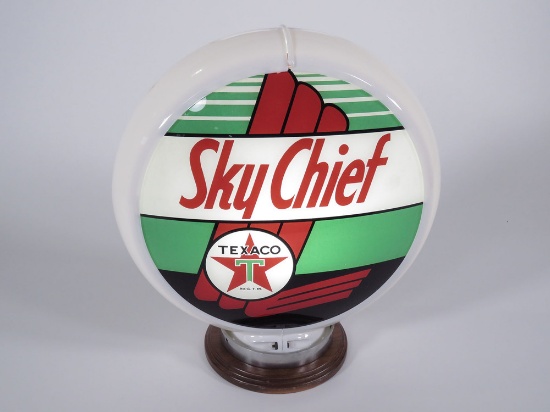 LATE 1940S-EARLY 50S TEXACO SKY CHIEF GAS PUMP GLOBE