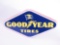 1958 GOODYEAR TIRES TIN METAL TIRE DISPLAY STAND SIGN