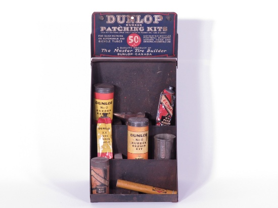 1930S DUNLOP TIRE PATCHING KITS METAL COUNTERTOP DISPLAY