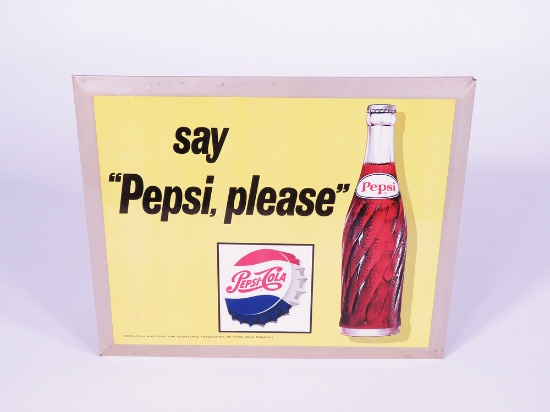 1960S PEPSI TIN LITHO COUNTERTOP SIGN