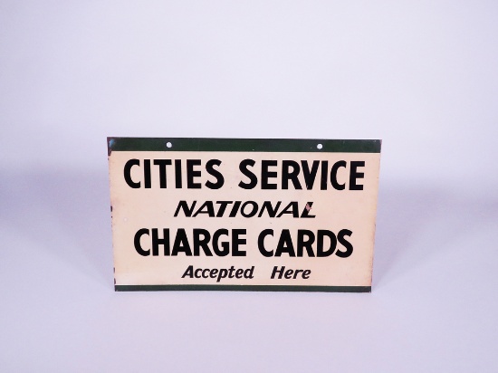 1930S-40S CITIES SERVICE NATIONAL CHARGE CARDS TIN SIGN