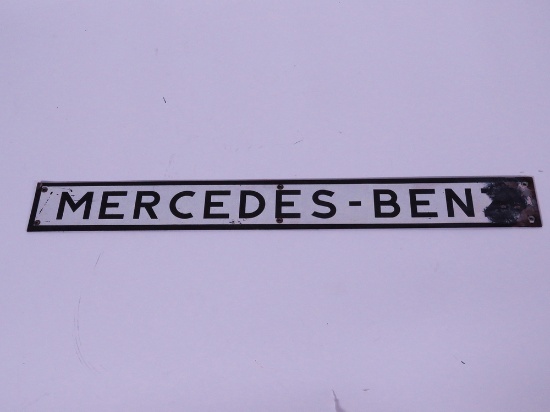 CIRCA 1950S MERCEDES-BENZ TIN DEALERSHIP SIGN