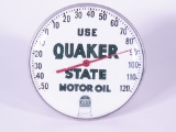 CIRCA EARLY 1960S QUAKER STATE MOTOR OIL DIAL THERMOMETER