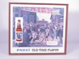 1960S PABST BLUE RIBBON WOOD-FRAMED CARDBOARD TAVERN SIGN