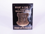 EARLY 1930S TOWN CAB COMPANY GLASS SIGN