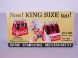 1955 COCA-COLA STORE DISPLAY POSTER WITH SPRITE BOY IMAGE