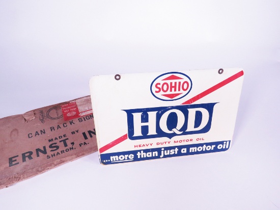 1950S SOHIO HQD MOTOR OIL TIN SIGN