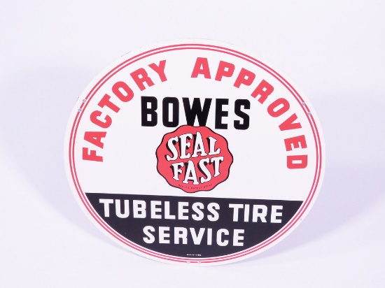 BOWES SEAL FAST TUBELESS TIRE SERVICE TIN SIGN