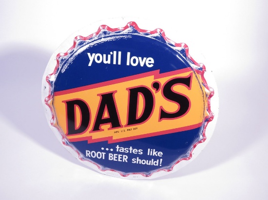 1950S DADS ROOT BEER THREE-DIMENSIONAL TIN SIGN