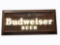 VINTAGE BUDWEISER BEER METAL-BODIED LIGHT-UP SIGN