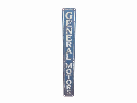 1930S GENERAL MOTORS EMBOSSED TIN SIGN