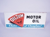 1960 OILZUM MOTOR OIL TIN SIGN