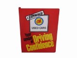 1960S-70S CHEVROLET OK USED CARS TIN FLANGE SIGN