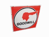 LATE 1950S-EARLY '60S PONTIAC GOODWILL USED CARS PORCELAIN SIGN